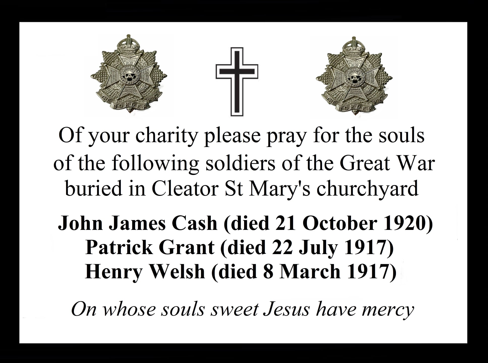 Three Moor Men ,100 years On  Still Awaiting the Recognition  of their Sacrifice by Joe Ritson